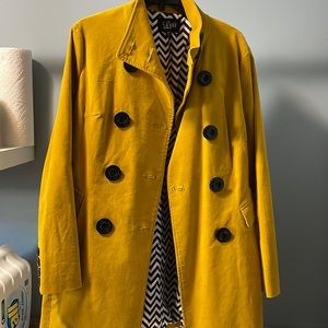 Fun winter weight dress coat in harvest yellow